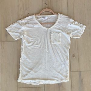 NWOT ANINE BING Linen Distressed Tee